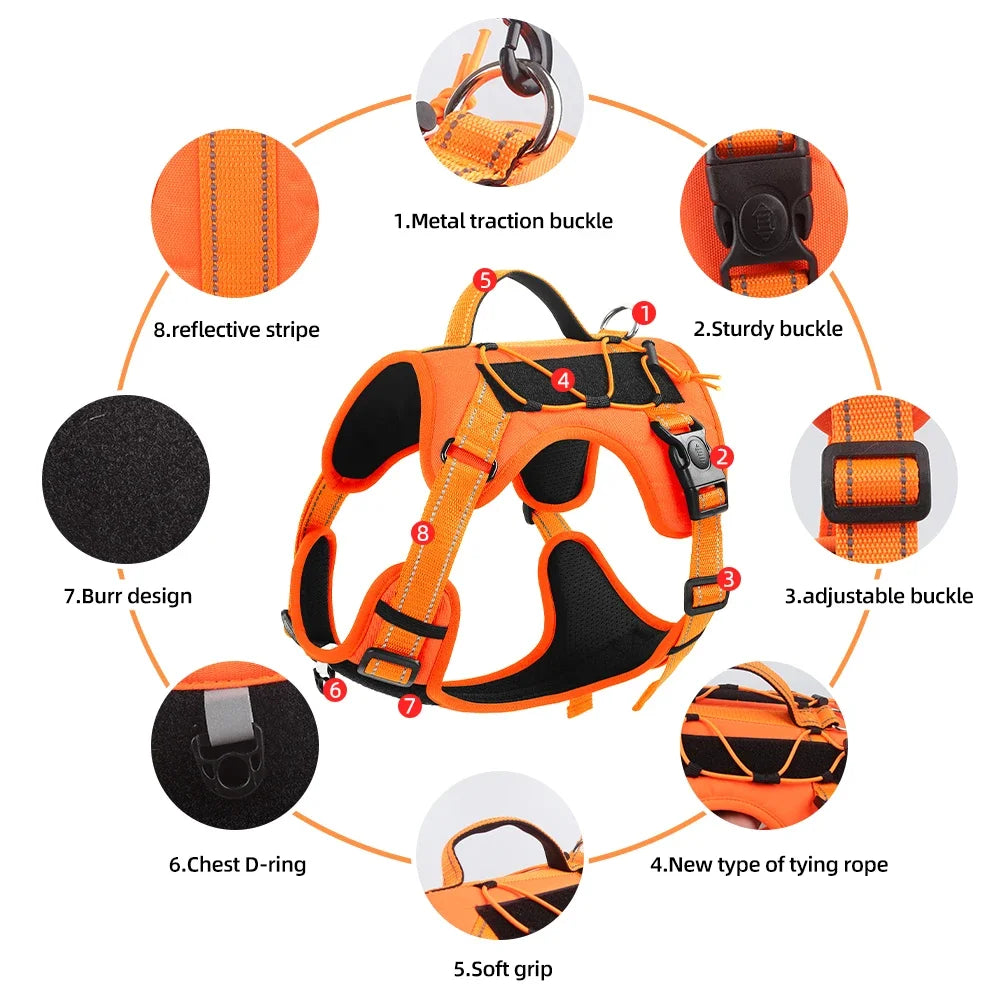 Large Dog Soft Adjustable Harness